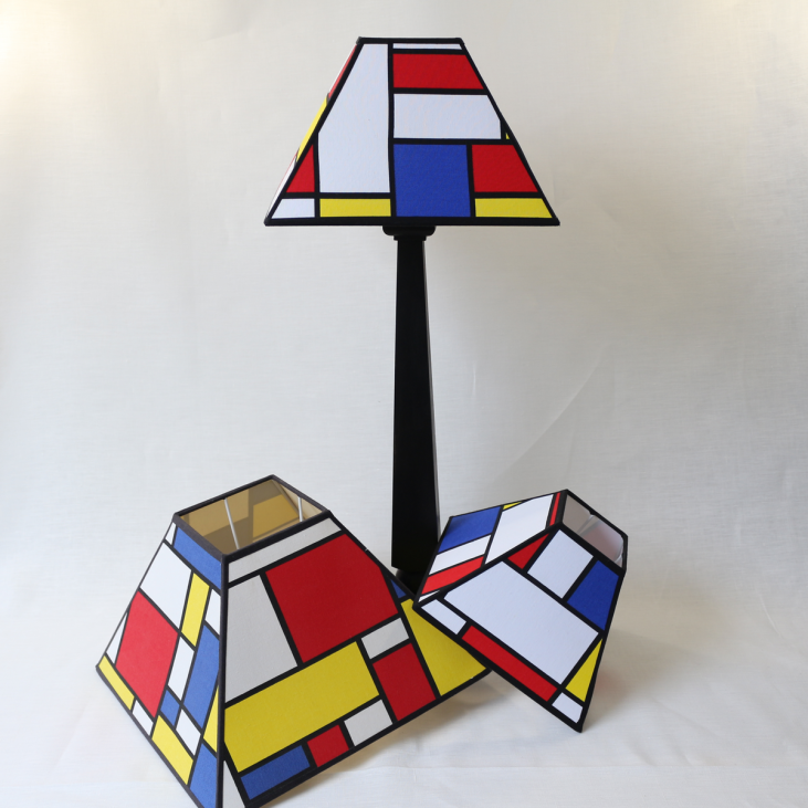 Mondrian lampshade shape: square pyramid chez cote-ouest-deco.com