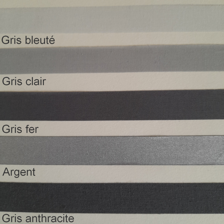 A range of grey colours to choose from for the matt cotton shade adhesive border.