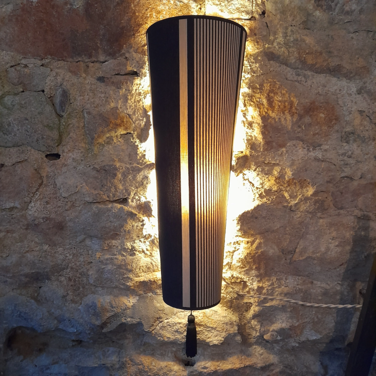 Black and beige Design wall light in stock, dispatched within 24 hours.