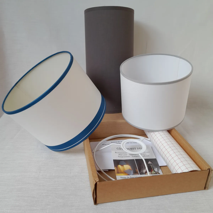 Make your own lampshade or hanging lamp with the DIY cylinder kit from CÔTE OUEST DÉCO