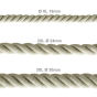 Twisted electric cable in natural linen for 3XL suspension.