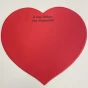 Red heart leatherette placemat Matte black printing : Nothing is impossible for a brave heart