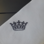 Crown embroidered on a tea towel Color : Slate