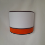 Design two-tone wall lamp in white linen and orange suede at CÔTE OUEST DÉCO