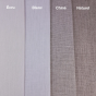 4 linen colours available: Natural, White, Ivory White and a choice of mottled.
