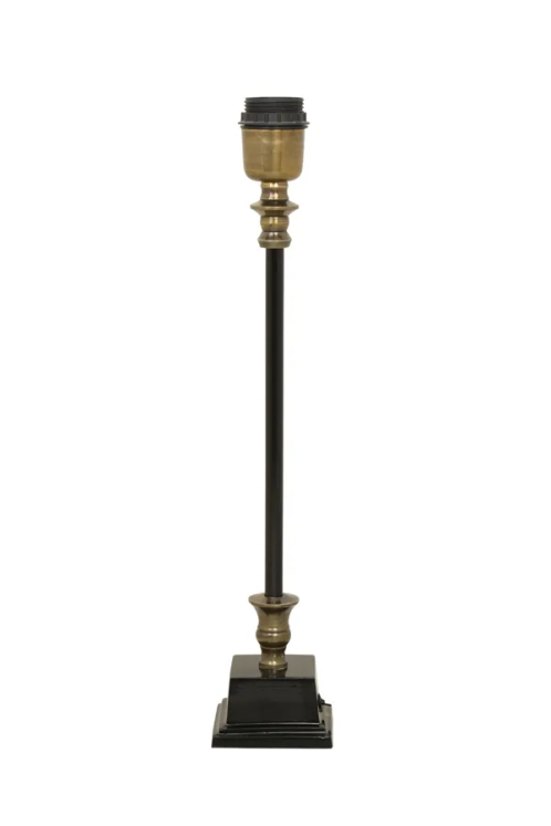 Pied de lampe carré noir et bronze de 38 cm de hauteur disponible sous 4 jours chez CÔTE OUEST DÉCO