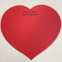 Set de table cœur rouge Impression noir mat : A cœur vaillant rien d'impossible